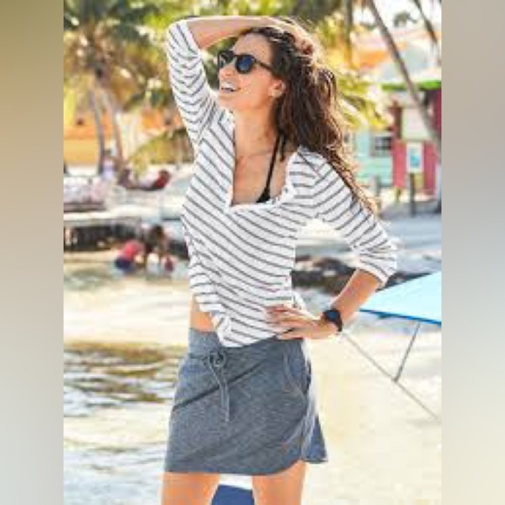 NWT Athleta Techie Terry Skirt Charcoal Heather Grey 700464 Size‎ XL